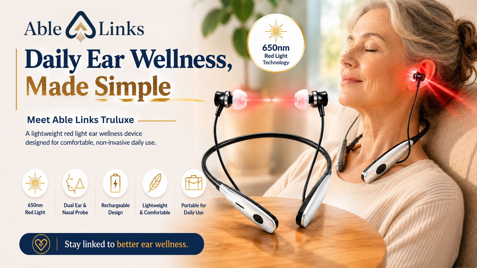 Daily Ear Wellness, Made Simple: Meet Able Links Truluxe