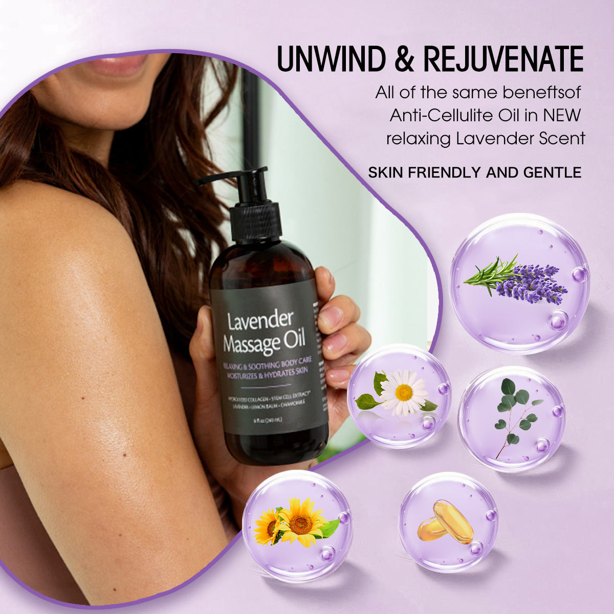 Body Massage Essential Oil for Skin Relaxation